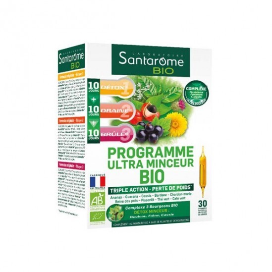 Santarome bio programme ultra minceur bio complément alimentaire 20 ampoules x 10ml