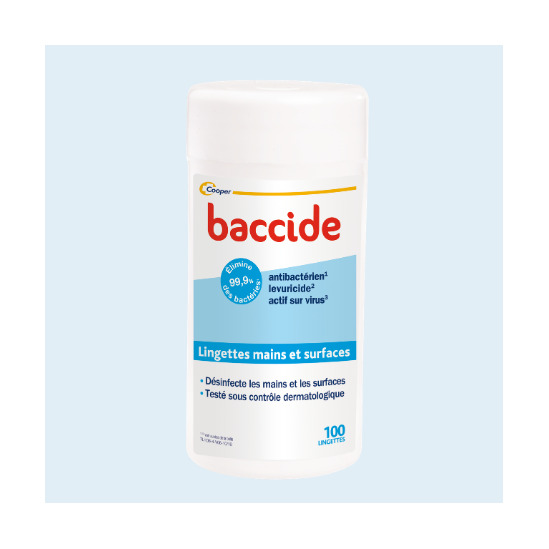 Baccide lingettes main et surfaces - Boite de 100