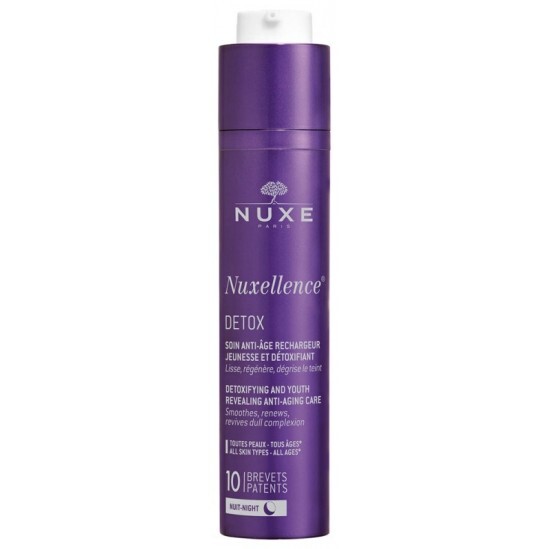 Nuxe Nuxellence Crème Détox Nuit Soin Anti-age Rechargeur de Jeunesse 50ml