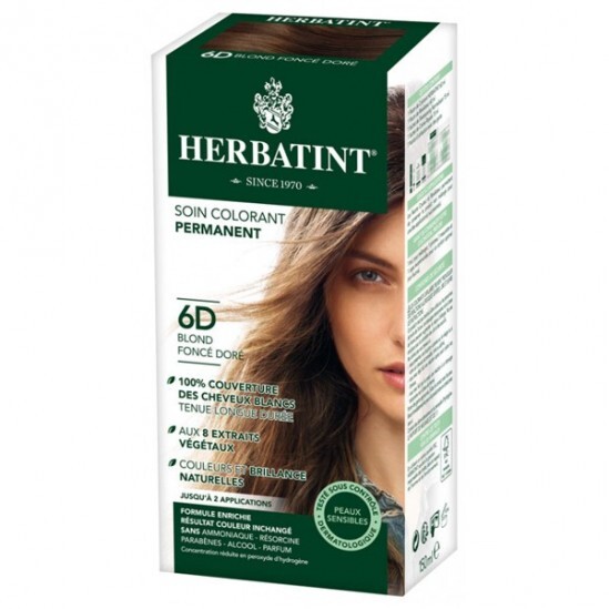 Herbatint gel colorant permanent 6d blond foncé doré 60ml