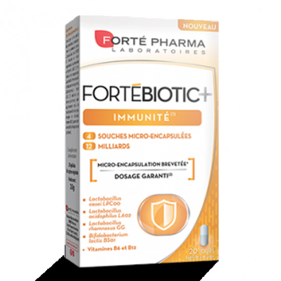 Forté pharma fortébiotic+ immunité complément alimentaire 20 gélules