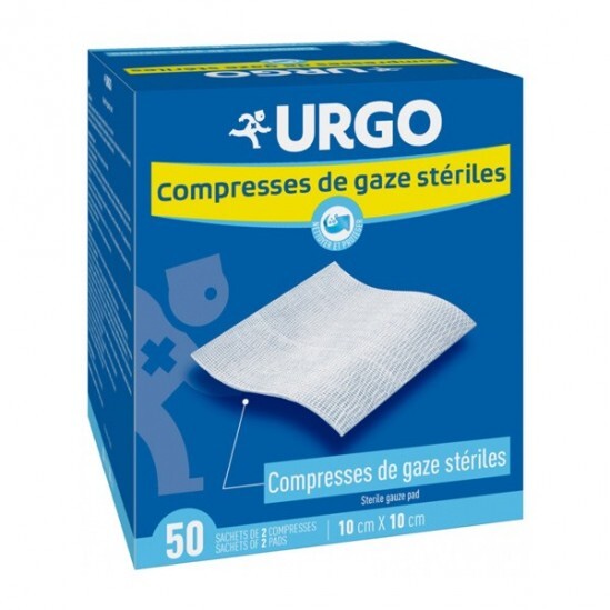 Urgo compresse stérile 10 x 10 cm 50 sachets de 2