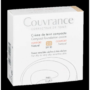 Avene Couvrance Creme Teint Compacte Spf30 Peaux Seches  N°2 Naturel 9.5 g 