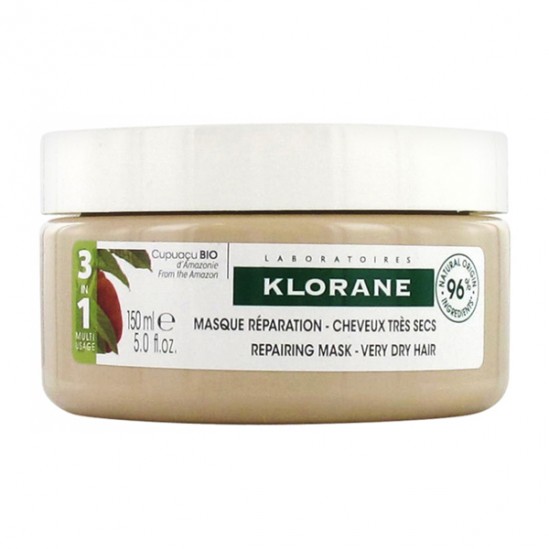 Klorane masque réparation cheveux très secs 3 en 1 bio 150ml