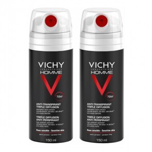 Vichy Homme Déodorant Anti-Transpirant Triple Diffusion Lot de 2x150ml