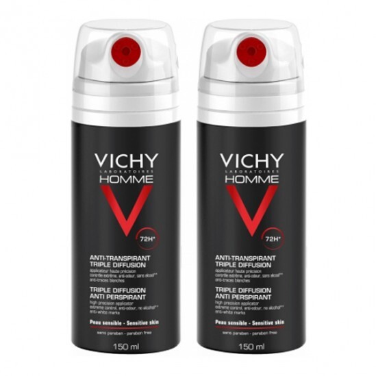 Vichy Homme Déodorant Anti-Transpirant Triple Diffusion Lot de 2x150ml