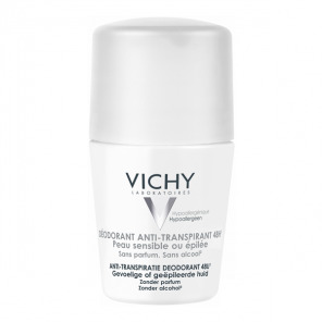 Vichy Déodorant Anti-Transpirant Bille 48H Peaux Sensibles ou Epilées 50ml