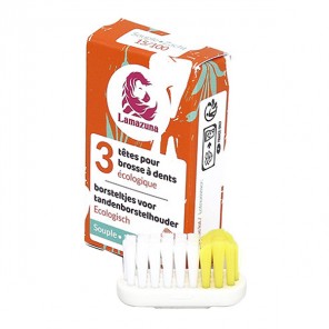 Lamazuna recharge 3 têtes de brosse à dents médium
