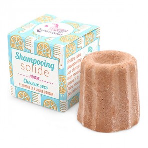 Lamazuna shampoing solide pour cheveux secs au parfum orange 55g