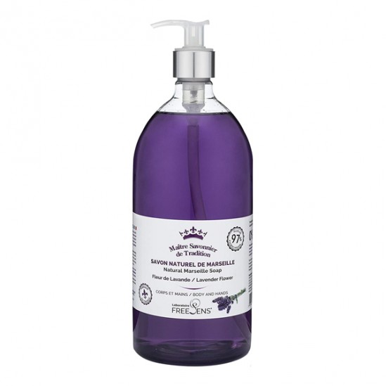Freesens savon liquide de Marseille fleur de lavande 1L