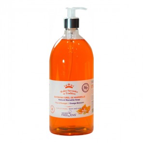 Freesens savon liquide de Marseille fleur d'oranger 1L