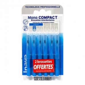 Inava mono compact bleu 6 brossettes interdentaires 0.8mm