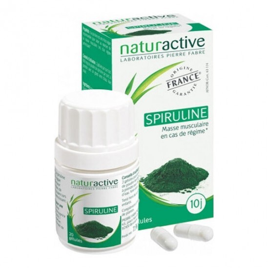 Naturactive spiruline complément alimentaire 20 gélules