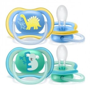 Philips avent sucette ultra air 18 mois et + lot de 2 scf349/11