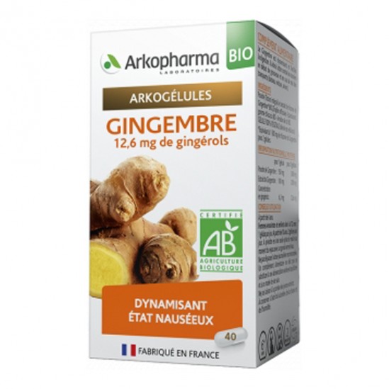 Arkopharma arkogélules gingembre bio 40 gélules