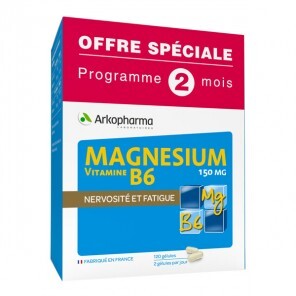 Arkopharma magnésium vitamine b6 150 mg 2 x 60 gélules