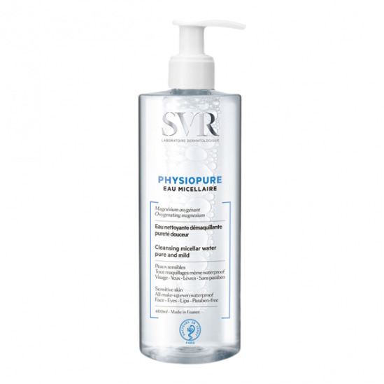 SVR Physiopure Eau Micellaire Eau Nettoyante Démaquillante Pureté Douceur 400ml