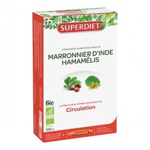 Superdiet Marronnier d'Inde - Hamamélis complément alimentaire bio 20 ampoules