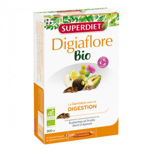 Superdiet Digiaflore bio tonique digestif 20 ampoules