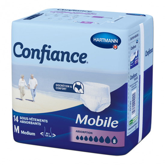 Hartmann confiance mobile 8g small slip absorbant 14 sachets