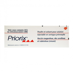 Priorix poudre solvant inj en seringue préremplie fl+ser 0,5ml