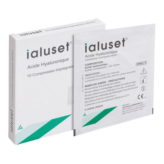 Ialuset 10 compresses imprégnées 10x10cm