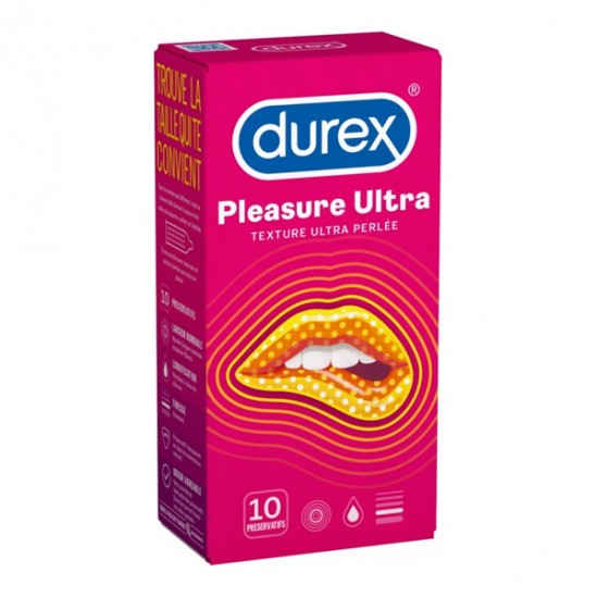 Durex Pleasure ultra perlée 10 préservatifs
