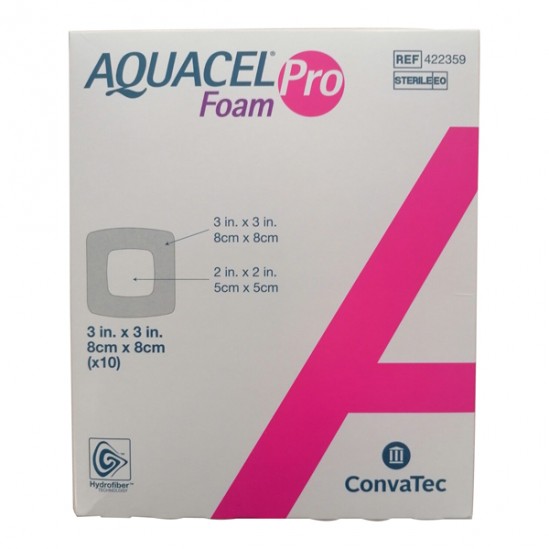 Aquacel Foam Pro 8cm x 8cm boîte de 10