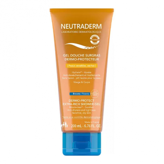 Neutraderm gel douche surgras dermo-protecteur visage & corps 200ml