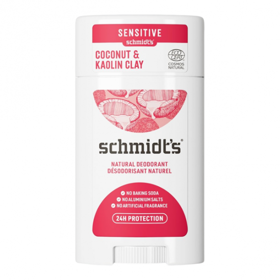 Schmidt's Sensitivité déodorant noix de coco & kaolin stick 75gr