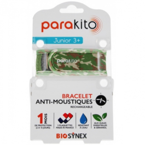 Parakito Junior 3+ Bracelet anti-moustiques rechargeable : Camouflage