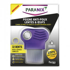 Paranix Peigne anti-poux lentes oeufs
