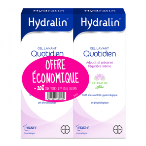 Hydralin Quotidien gel lavant lot de 2 x 200ml