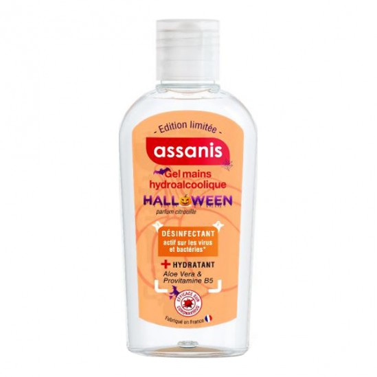 Assanis gel mains hydroalcoolique Haloween citrouille 80ml