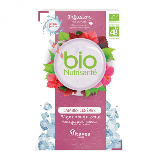 Nutrisanté Infusion Froide Jambes Légères bio 20 sachets