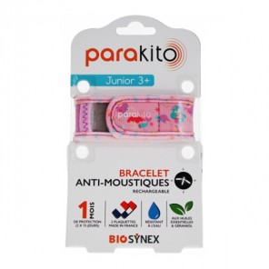 Parakito Junior 3+ Bracelet anti-moustiques rechargeable Sirènes
