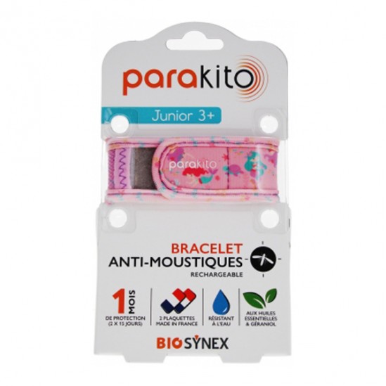 Parakito Junior 3+ Bracelet anti-moustiques rechargeable Sirènes