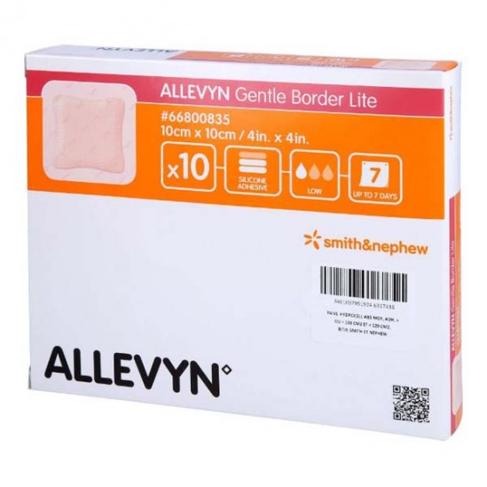 Allevyn Gentle Border Lite 10 pansements hydrocellulaires 10cmx10cm