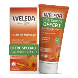 Weleda Arnica huile de massage  et gel douche lot 2x200ml