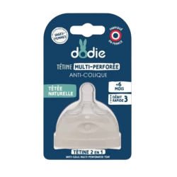 Dodie Tétine Multi-Perforée Anti-Colique Débit Rapide 6 Mois et +