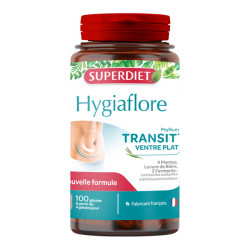 Superdiet Hygiaflore Psyllium transit ventre plat 100 gélules