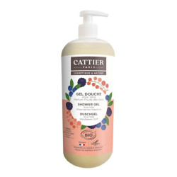 Cattier gel douche sans sulfate à l'aloe vera parfum fruits des bois bio 1L