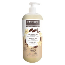 Cattier gel douche sans sulfate à l'aloe vera parfum vanille tonka bio 1L