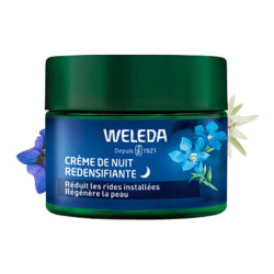 Weleda crème de nuit redensifiante gentiane bleue et edelweiss bio 40ml